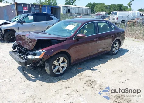 2012 Volkswagen Passat 2.5L Se из США, поврежденный, VIN 1VWBP7A39CC007048